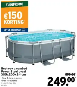 GAMMA Bestway zwembad Power Steel ovaal aanbieding