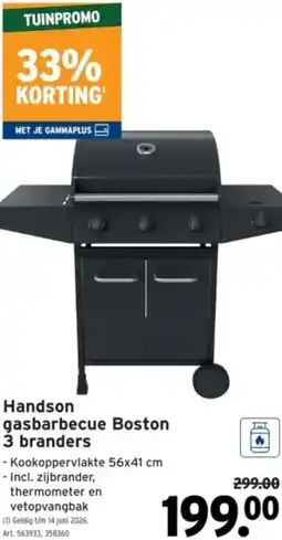 GAMMA Handson gasbarbecue Boston 3 branders aanbieding