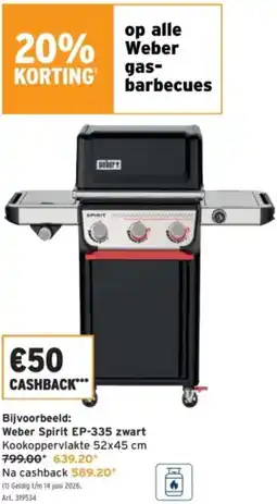 GAMMA Alle Weber gasbarbecue aanbieding