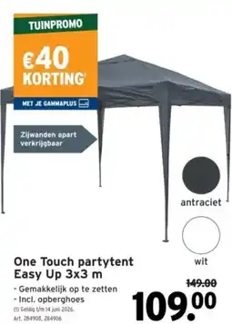 GAMMA One Touch partytent Easy Up aanbieding
