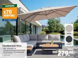 GAMMA Zweefparasol Ibiza aanbieding