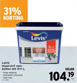 GAMMA Levis muurverf voor buiten wit aanbieding