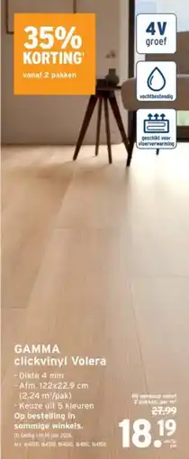GAMMA GAMMA clickvinyl Volera aanbieding
