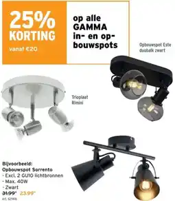 GAMMA Alle GAMMA in en opbouwspots aanbieding