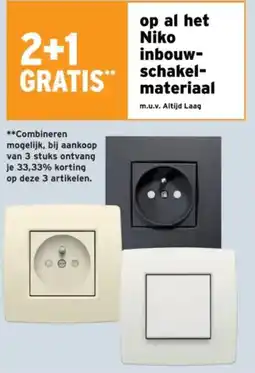 GAMMA Al het Niko inbouw schakelmateriaal aanbieding
