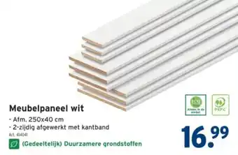GAMMA Meubelpaneel wit aanbieding