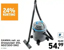 GAMMA GAMMA nat en droogzuiger 20L NDZ1300-SW2 aanbieding