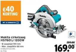 GAMMA Makita cirkelzaag HS7601J 1200W aanbieding