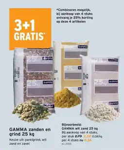 GAMMA GAMMA zanden en grind aanbieding