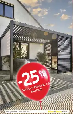 Brico Op alle pergola's modus aanbieding