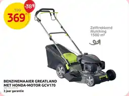 Brico Benzinemaaier greatland met honda-motor GCV170 aanbieding