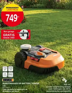 Brico Worx Robotmaaier op batterij vision 2.0 aanbieding