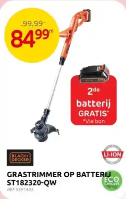 Brico Black+ decker Grastrimmer op batterij ST182320-QW aanbieding