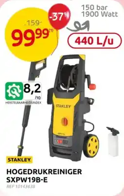 Brico Stanley Hogedrukreiniger SXPW19B-E aanbieding