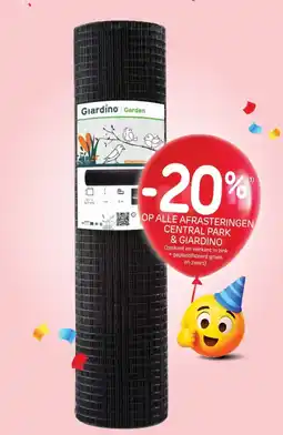 Brico Op alle afrasteringen central park & giardino aanbieding