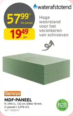 Brico Sencys MDF-paneel aanbieding