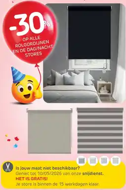 Brico Op alle rolgordijnen en de dag/nacht stores aanbieding