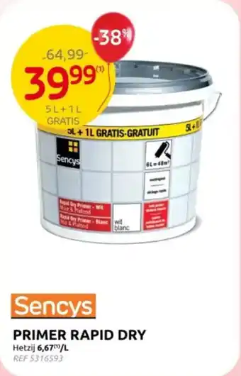 Brico Sencys Primer rapid dry aanbieding