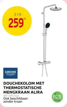 Brico Grohe Douchekolom met thermostatische mengkraan alira aanbieding