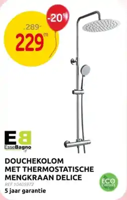 Brico EsseBagno Douchekolom met thermostatische mengkraan delice aanbieding