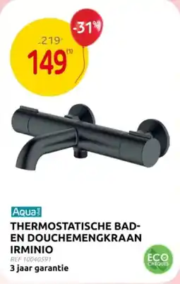 Brico Aqua Thermostatische bad en douchemengkraan irminio aanbieding