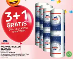 Brico Ursa Pak van 3 rollen glaswol aanbieding
