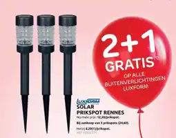 Brico Luxform solar prikspot rennes aanbieding