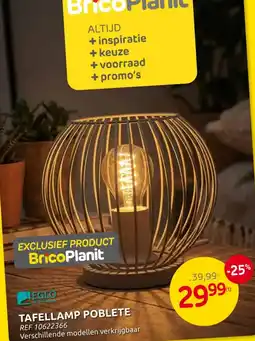 Brico Eglo Tafellamp poblete aanbieding