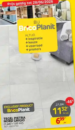 Brico Tegel pietra nord grigio aanbieding
