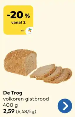 Bio Planet De Trog volkoren gistbrood aanbieding