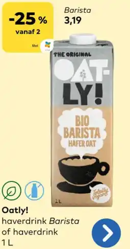 Bio Planet Oatly! haverdrink Barista of haverdrink aanbieding