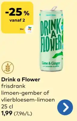 Bio Planet Drink a Flower Lime & Ginger aanbieding