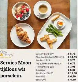 Multi bazar Servies Moon tijdloos wit porselein. aanbieding