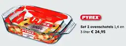 Multi bazar Pyrex Set 2 ovenschotels aanbieding
