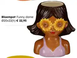Multi bazar Bloempot Funny Dame aanbieding