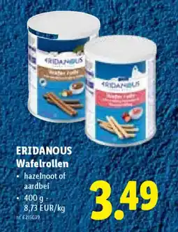 Lidl Eridanous wafelrollen aanbieding