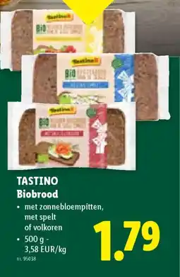 Lidl Tastino biobrood aanbieding
