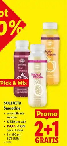 Lidl Solevita smoothie aanbieding