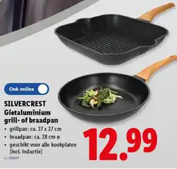Lidl Silvercrest gietaluminium grill of braadpan aanbieding