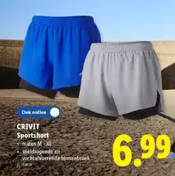 Lidl Crivit sportshort aanbieding