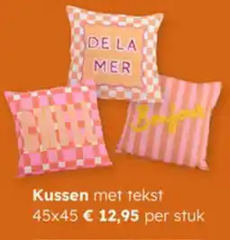 Multi bazar Kussen met Tekst aanbieding