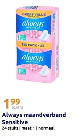 Action Always maandverband Sensitive aanbieding