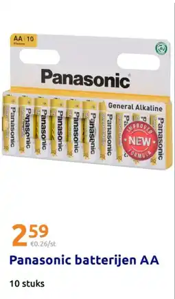 Action Panasonic batterijen AA aanbieding