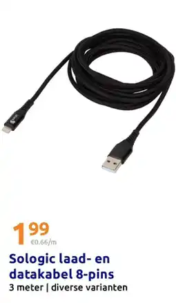 Action Sologic laad- en datakabel 8-pins aanbieding