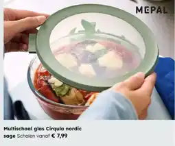 Multi bazar Mepal Multischaal glas Cirqula nordic sage aanbieding