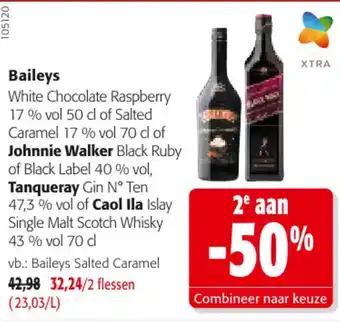 Baileys, Johnnie Walker, Tanqueray of Caol Ila