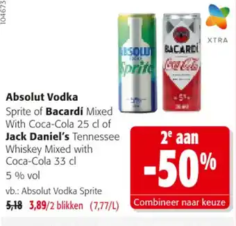 Absolut Vodka of Bacardi of Jack Daniel's