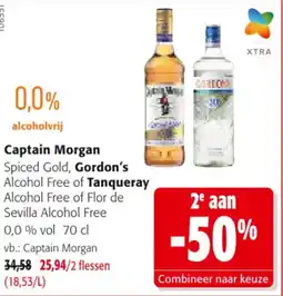 Colruyt Captain Morgan, Gordon's of Tanqueray aanbieding