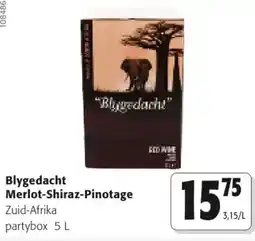 Colruyt Blygedacht Merlot-Shiraz-Pinotage aanbieding