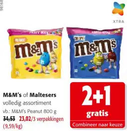 Colruyt M&M's of Maltesers aanbieding
